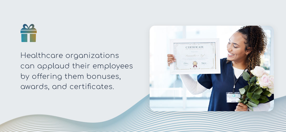 A Healthcare Employee Holding a Certificate