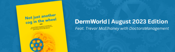 DermWorld, August 2023 Edition header.