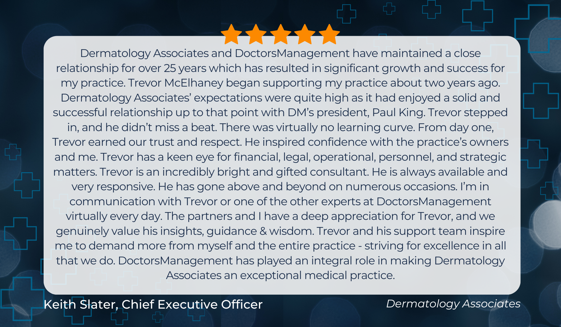 Keith Slater, Chief Executive Officer