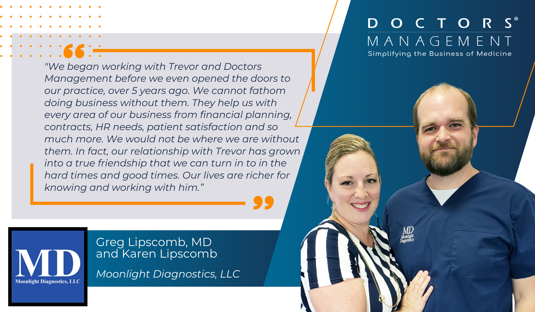 Greg Lipscomb, MD and Karen Lipscomb