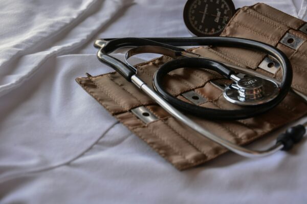 Black Stethoscope in a Leather Carrying Case